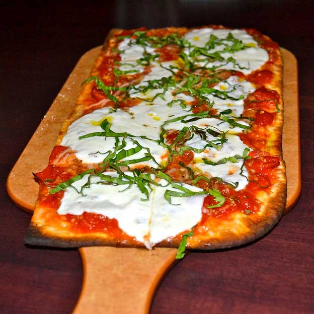Margherita flatbread pizza